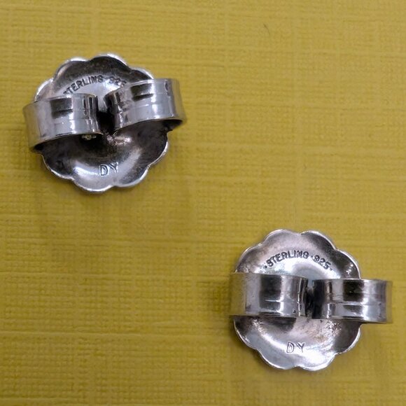 David Yurman Amethyst Sterling Silver Starburst Earrings RARE - Picture 6 of 7